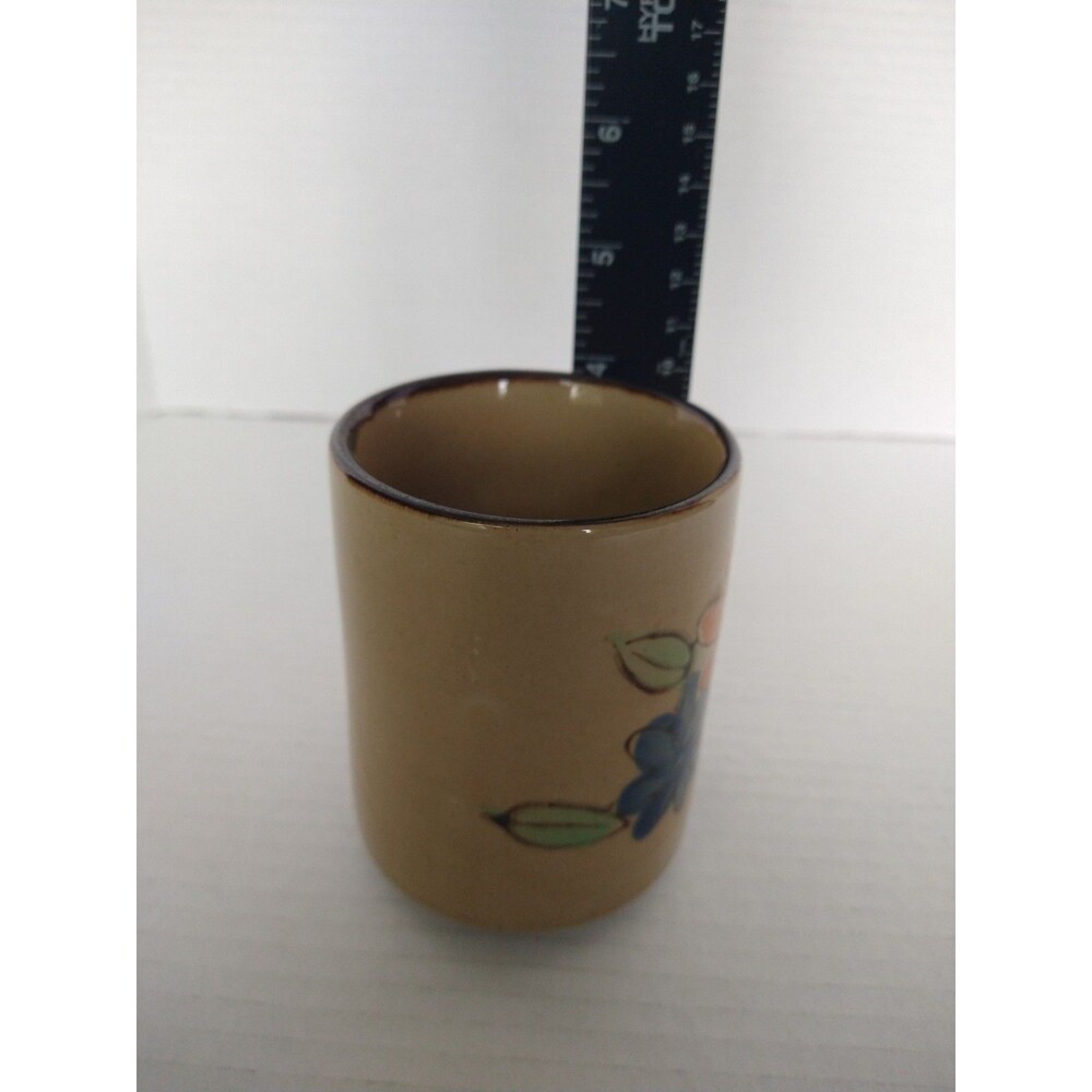 Vintage Speckled Stoneware Ceramic Floral Coffee Mug Made in Korea MCM - Picture 4 of 10